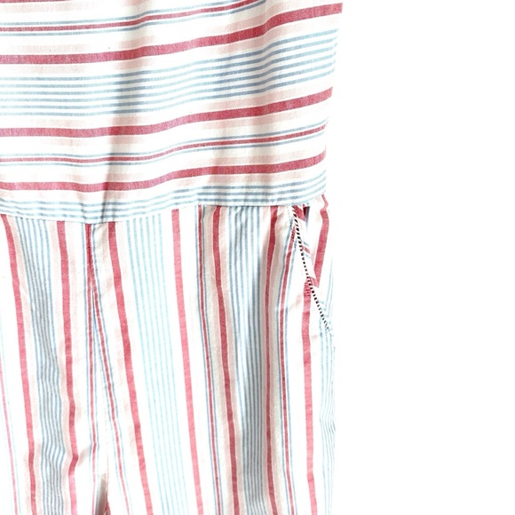 Vineyard Vines Abacos Pink Blue White Striped Jumpsuit Size 12 - Picture 7 of 12